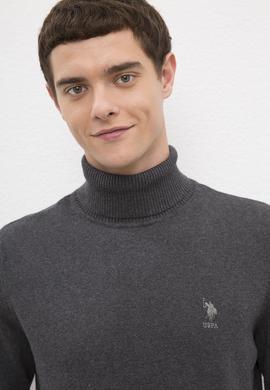 Erkek Antrasit Melanj Basic Kazak - 50224728034