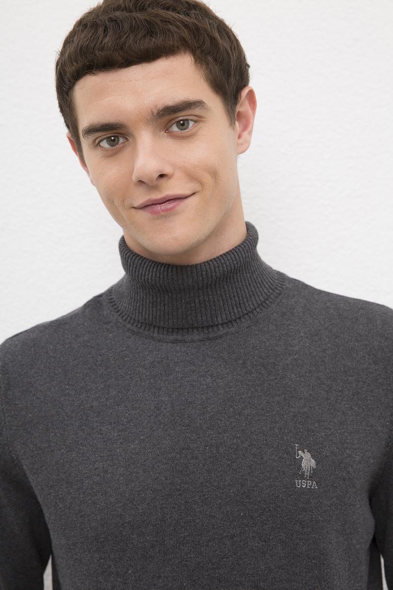 Erkek Antrasit Melanj Basic Kazak - 50224728034