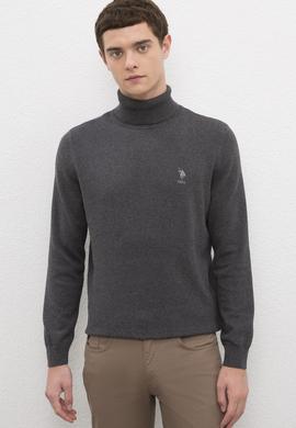 Erkek Antrasit Melanj Basic Kazak - 50224728034