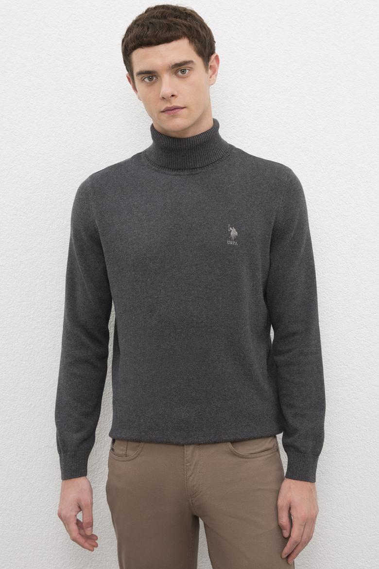 Erkek Antrasit Melanj Basic Kazak