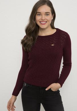 Kadın Kırmızı Triko Kazak - 50225219031