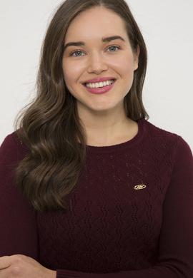 Kadın Kırmızı Triko Kazak - 50225219031