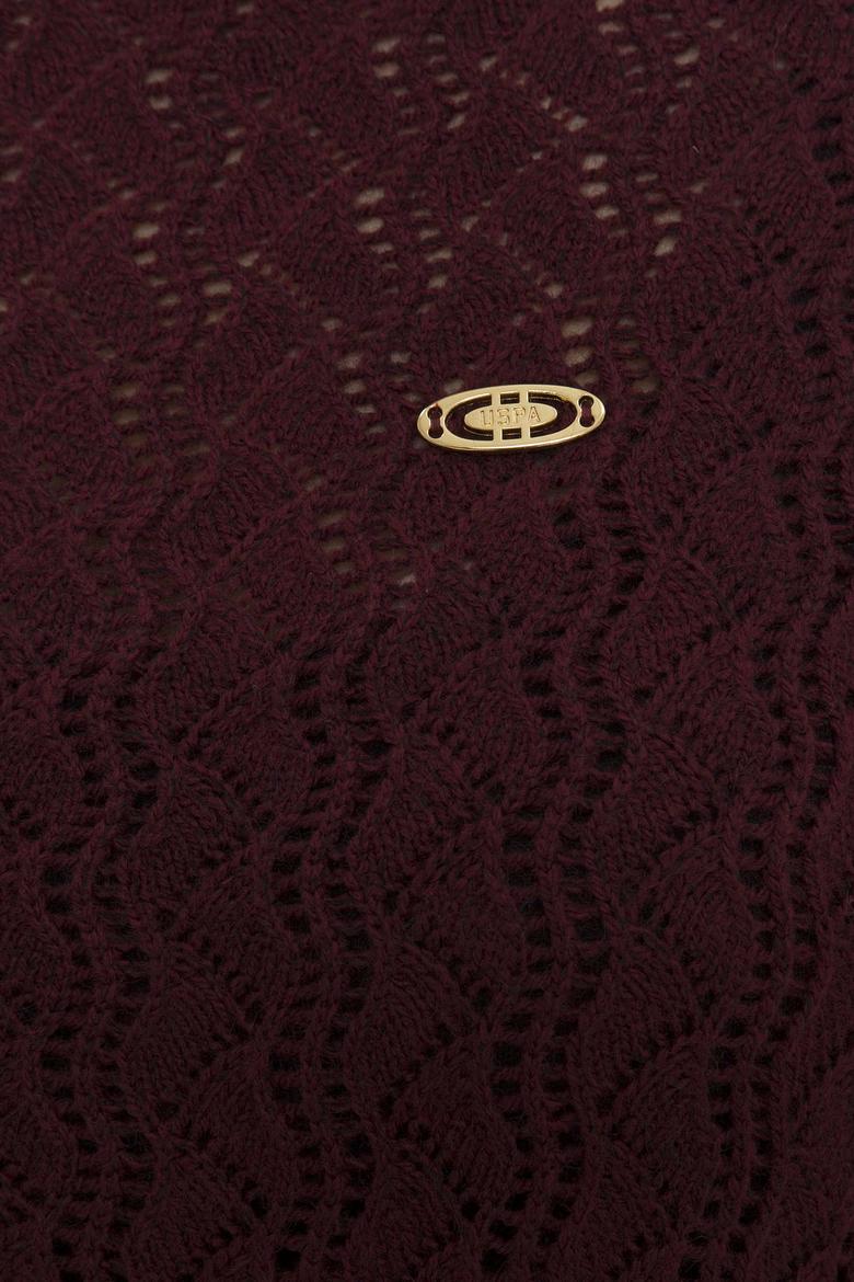 Kadın Kırmızı Triko Kazak - 50225219031