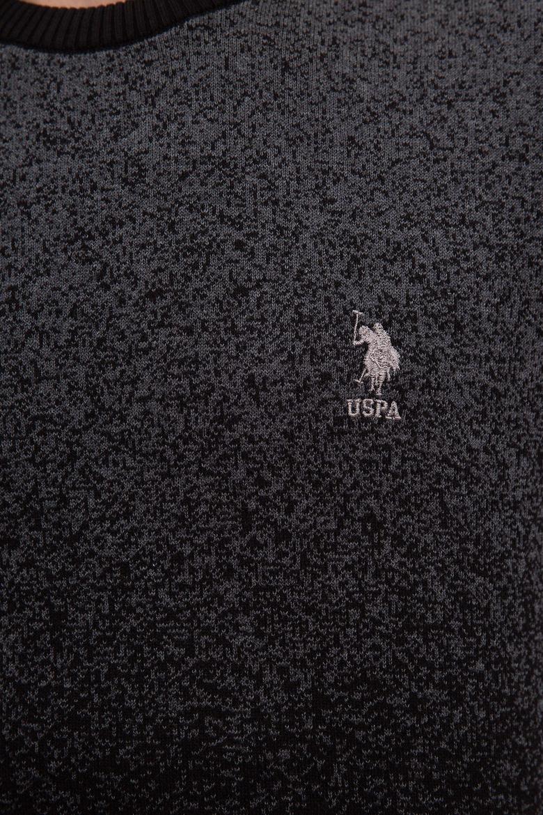 Erkek Siyah Bisiklet Yaka Triko Kazak - 50223857027