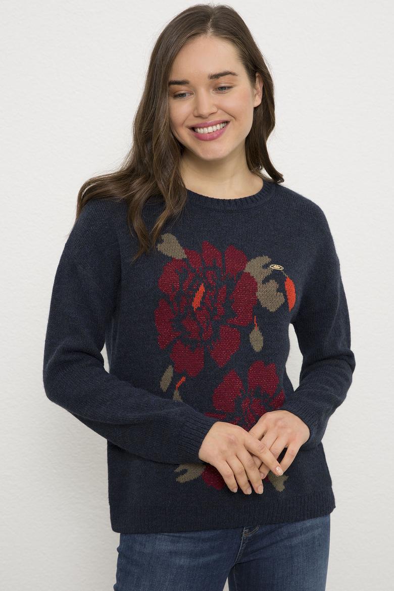 Kadın Lacivert Kazak