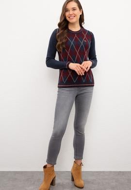 Kadın Lacivert Triko Kazak - 50229440021