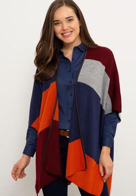 Kadın Lacivert Triko Panço - 50207496006