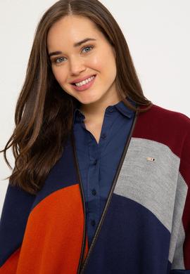 Kadın Lacivert Triko Panço - 50207496006