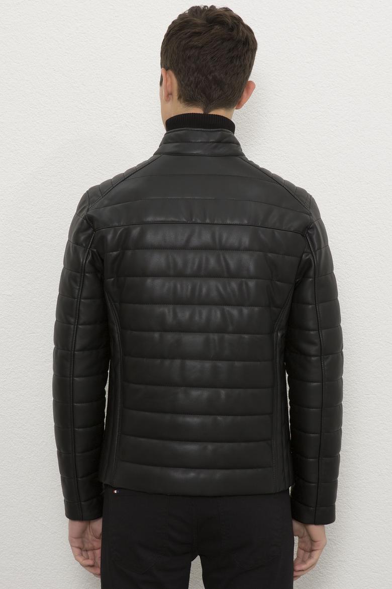 Erkek Siyah Deri Mont Kaban - 50213122003