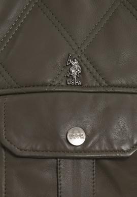 Erkek Yeşil Deri Mont Kaban - 50215639013