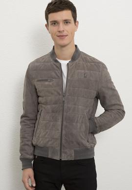 Erkek Gri Deri Mont Kaban - 50215653003