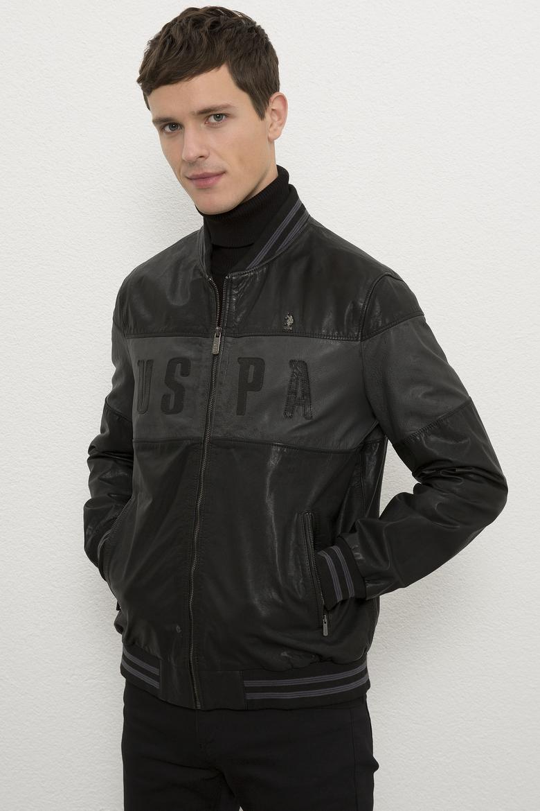 Erkek Siyah Deri Mont Kaban - 50215640003