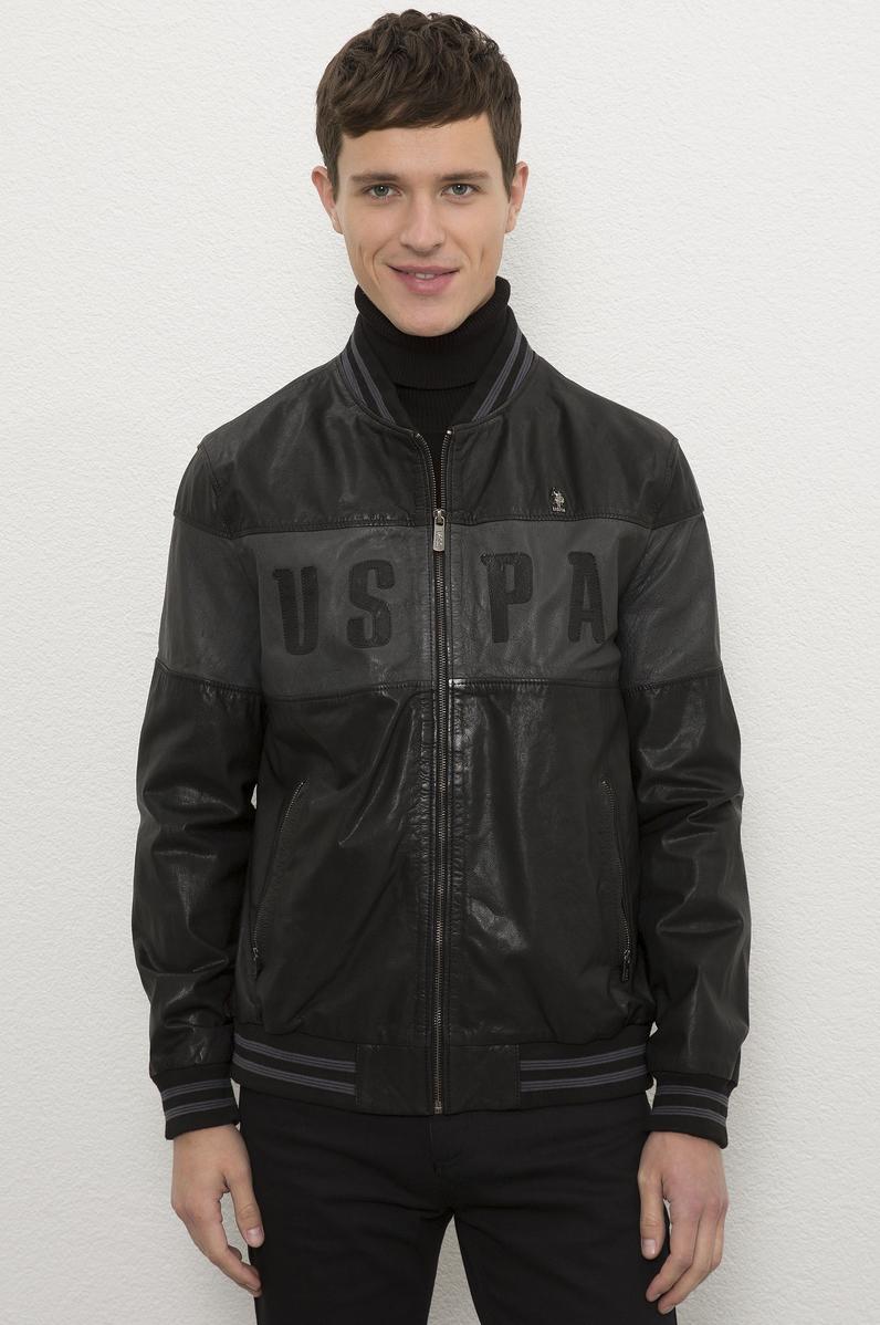 Erkek Siyah Deri Mont Kaban