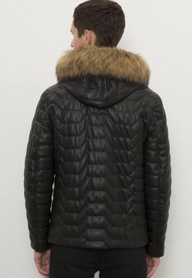 Erkek Siyah Deri Mont Kaban - 50215670005