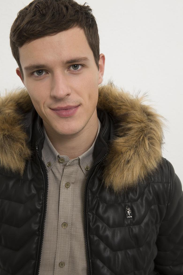 Erkek Siyah Deri Mont Kaban - 50215670005