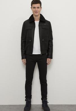 Erkek Siyah Deri Mont Kaban - 50215658007