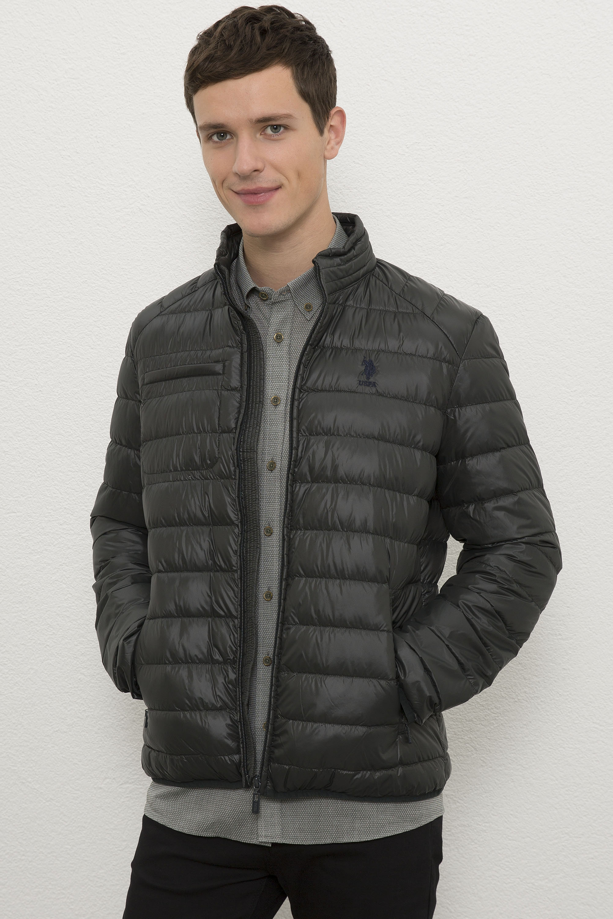 Erkek Yeşil Mont - Image 3