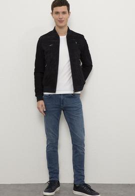 Erkek Lacivert Deri Mont Kaban - 50215653013