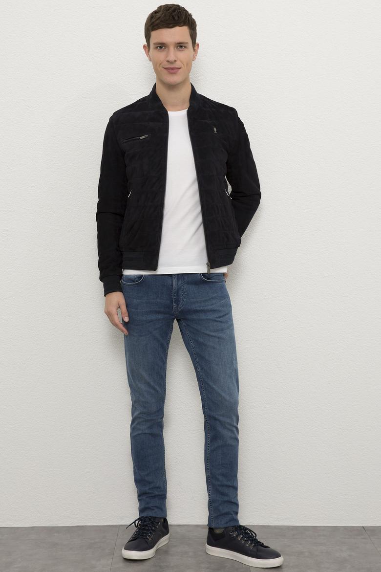 Erkek Lacivert Deri Mont Kaban - 50215653013