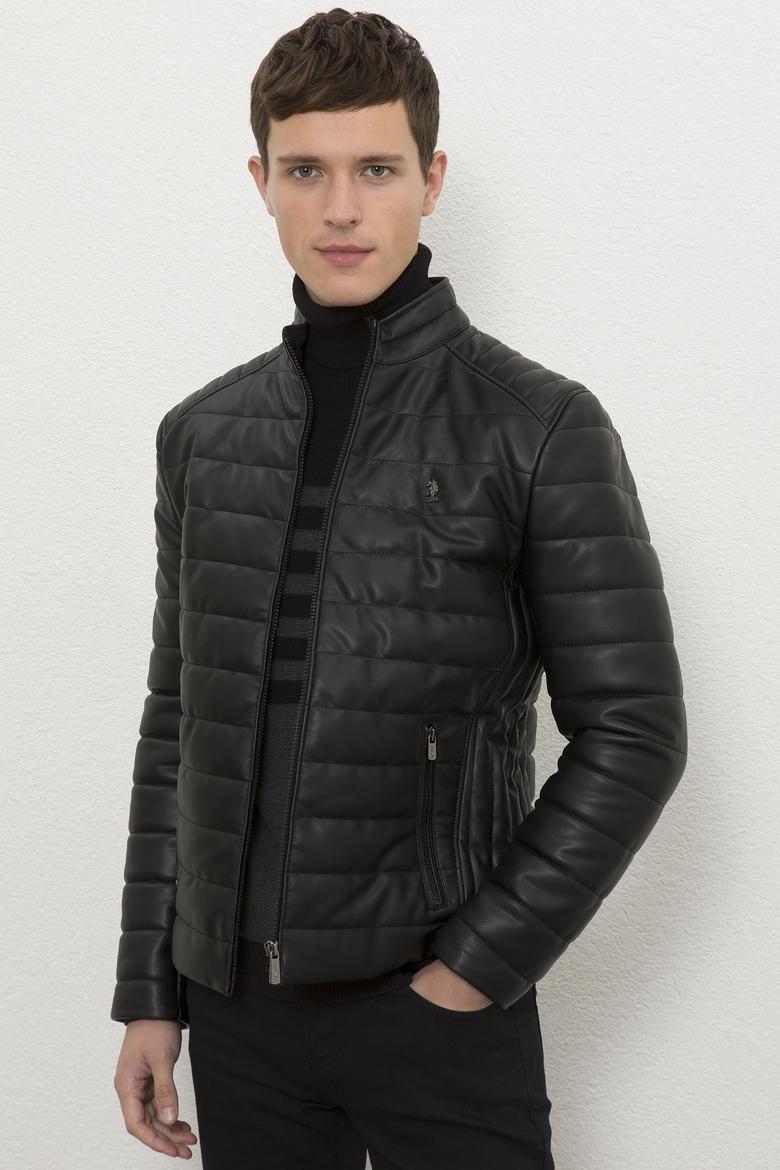 Erkek Siyah Deri Mont Kaban - 50213122003