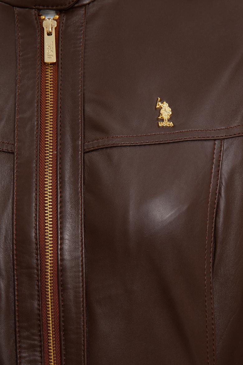 Kadın Kahverengi Deri Mont Kaban - 50216617009