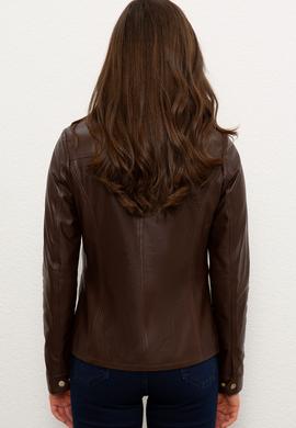 Kadın Kahverengi Deri Mont Kaban - 50216617009