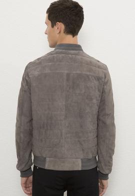 Erkek Gri Deri Mont Kaban - 50215653003