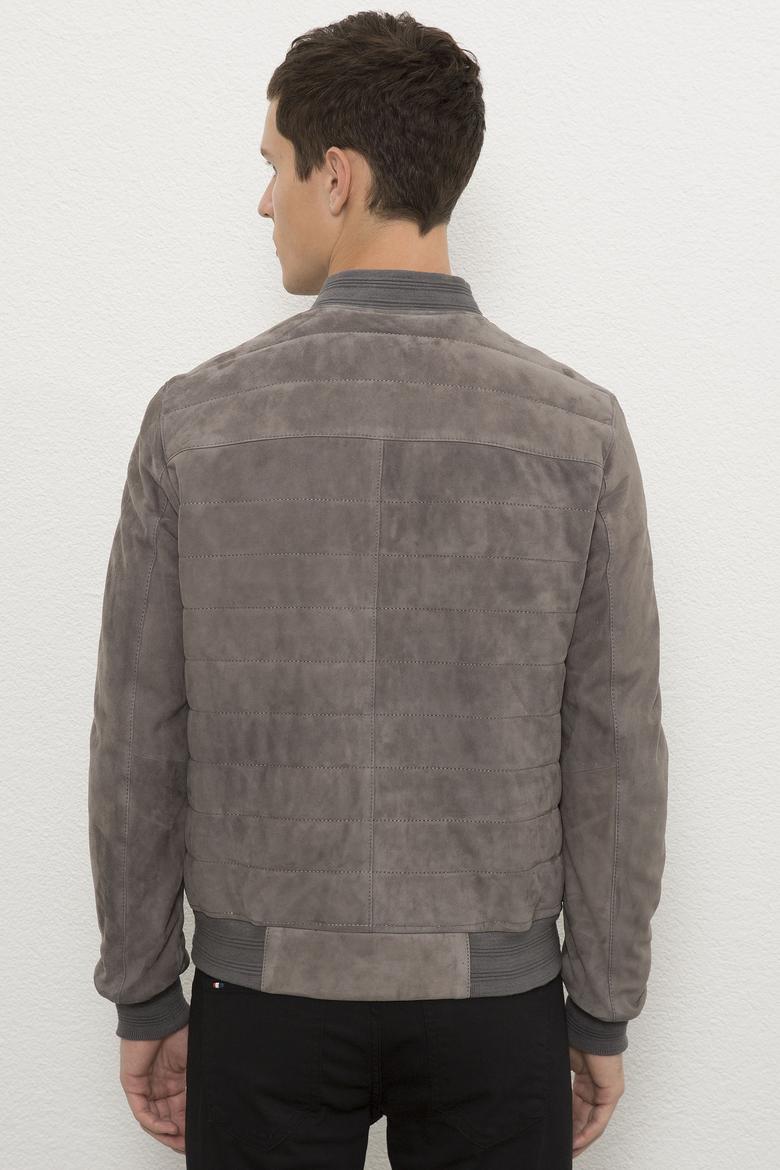 Erkek Gri Deri Mont Kaban - 50215653003