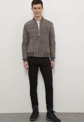 Erkek Gri Deri Mont Kaban - 50215653003