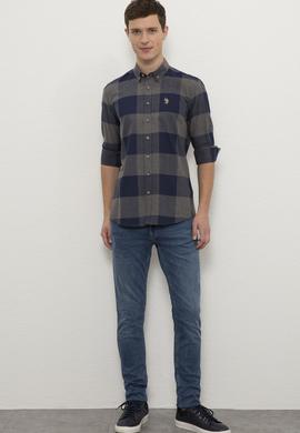 Erkek Lacivert Gömlek Uzunkol - 50225274037