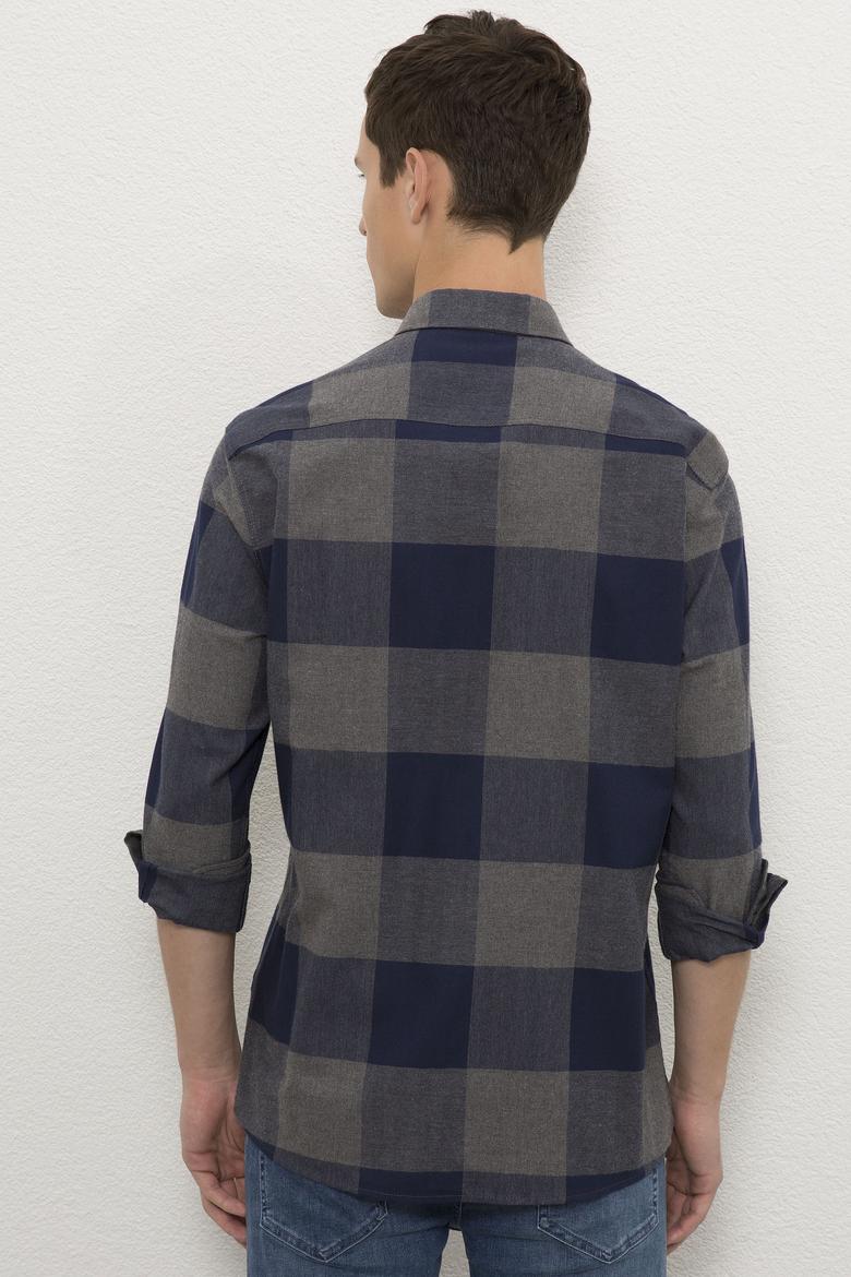 Erkek Lacivert Gömlek Uzunkol - 50225274037