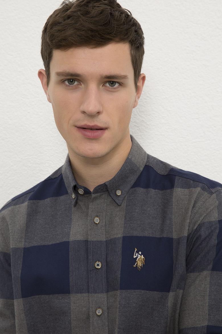 Erkek Lacivert Gömlek Uzunkol - 50225274037