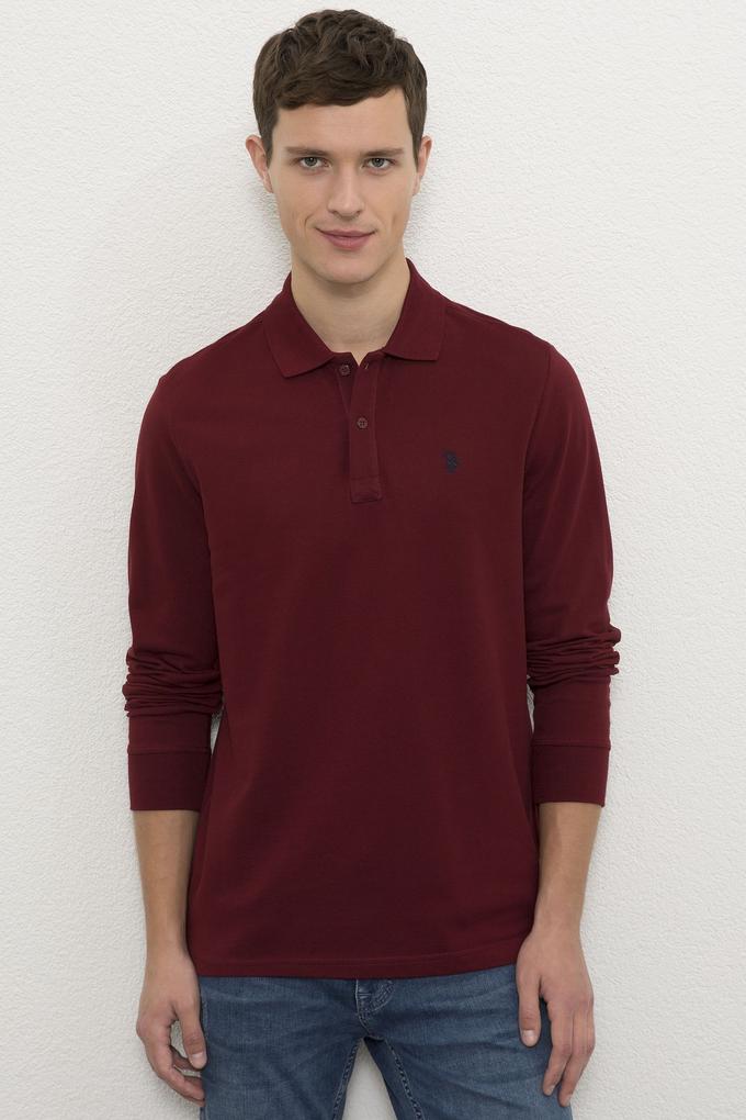 Erkek Bordo Basic Sweatshirt