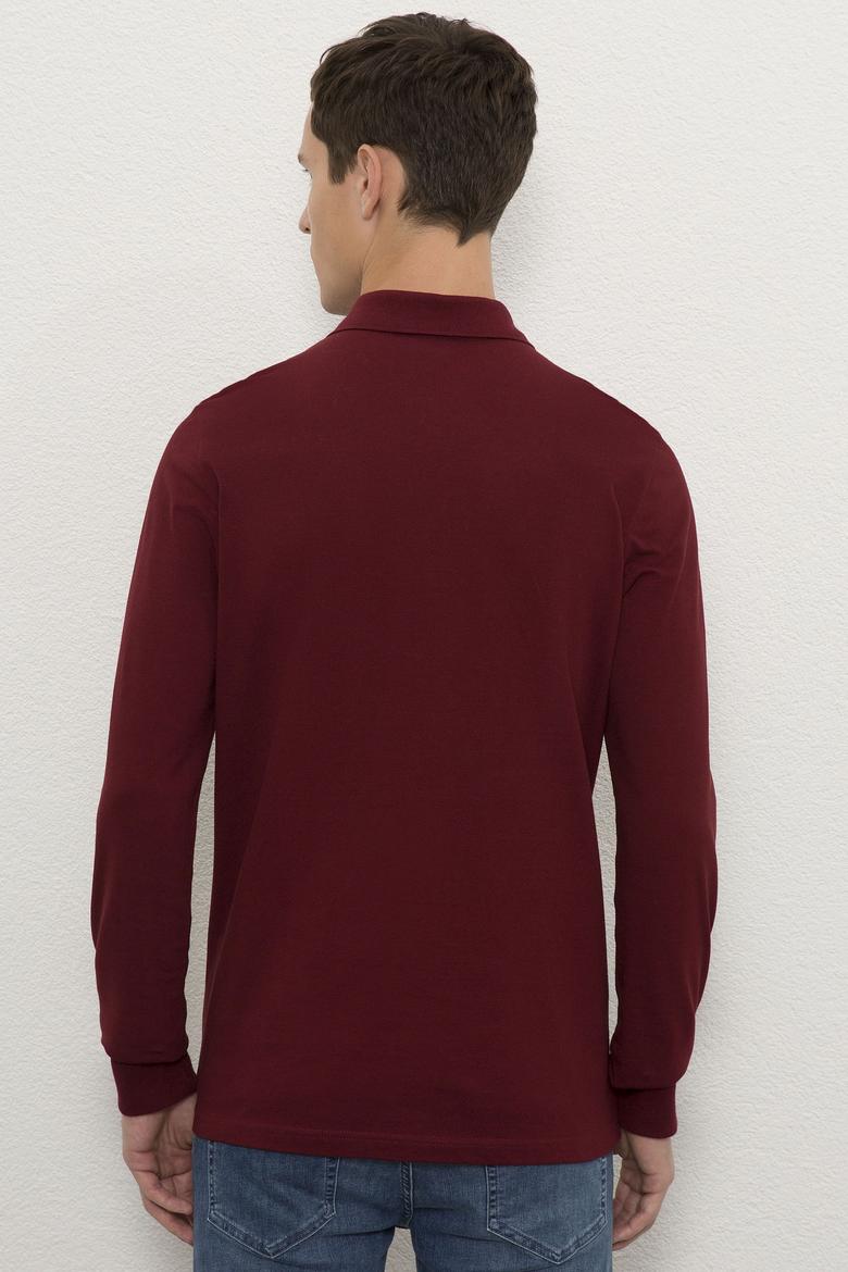 Erkek Bordo Basic Sweatshirt - 50225335025