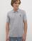 Erkek Gri Melanj Polo Yaka T-Shirt Basic