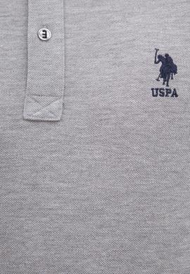 Erkek Gri Melanj Polo Yaka T-Shirt Basic - 50222614151