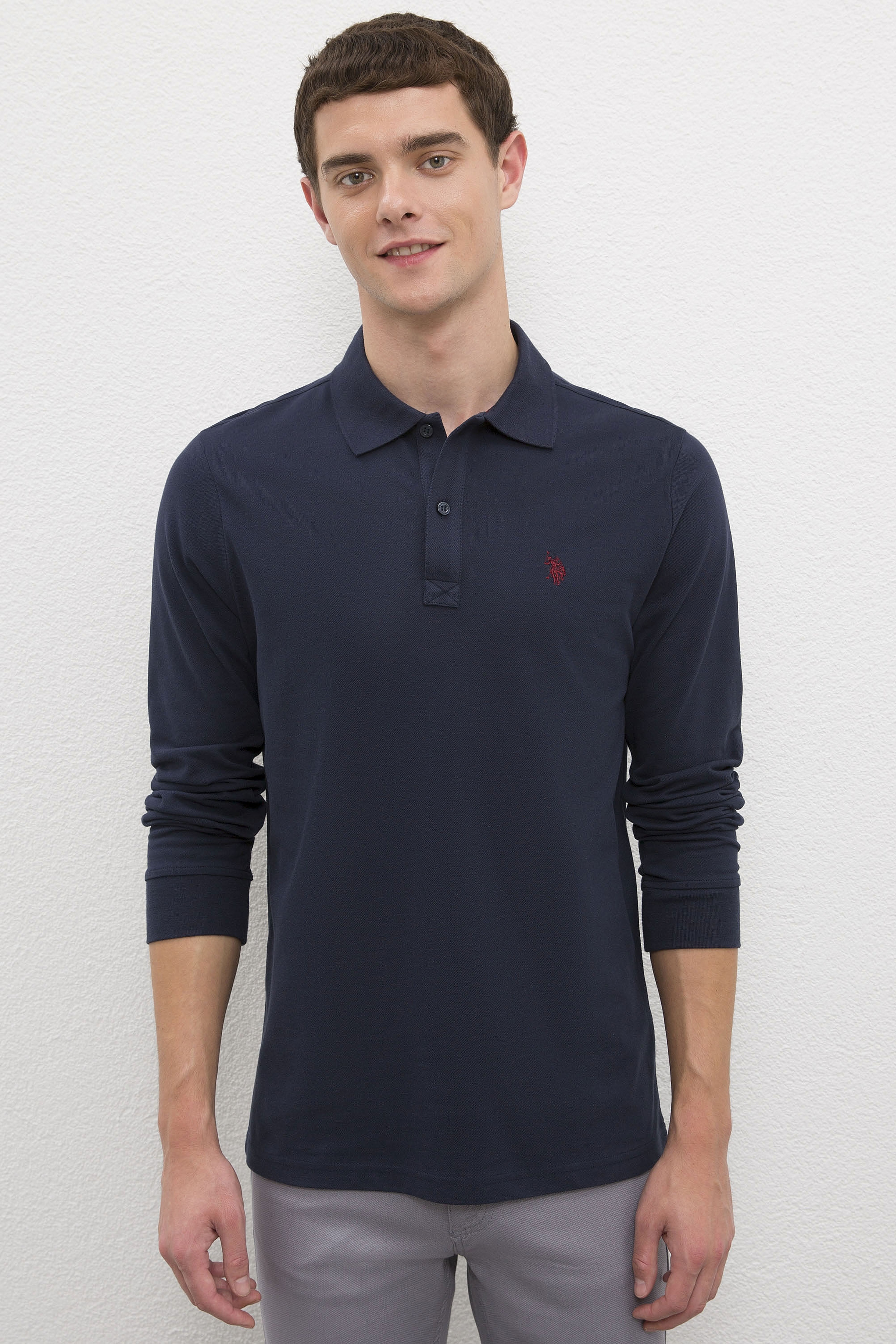 Erkek Lacivert Basic Sweatshirt - Image 1