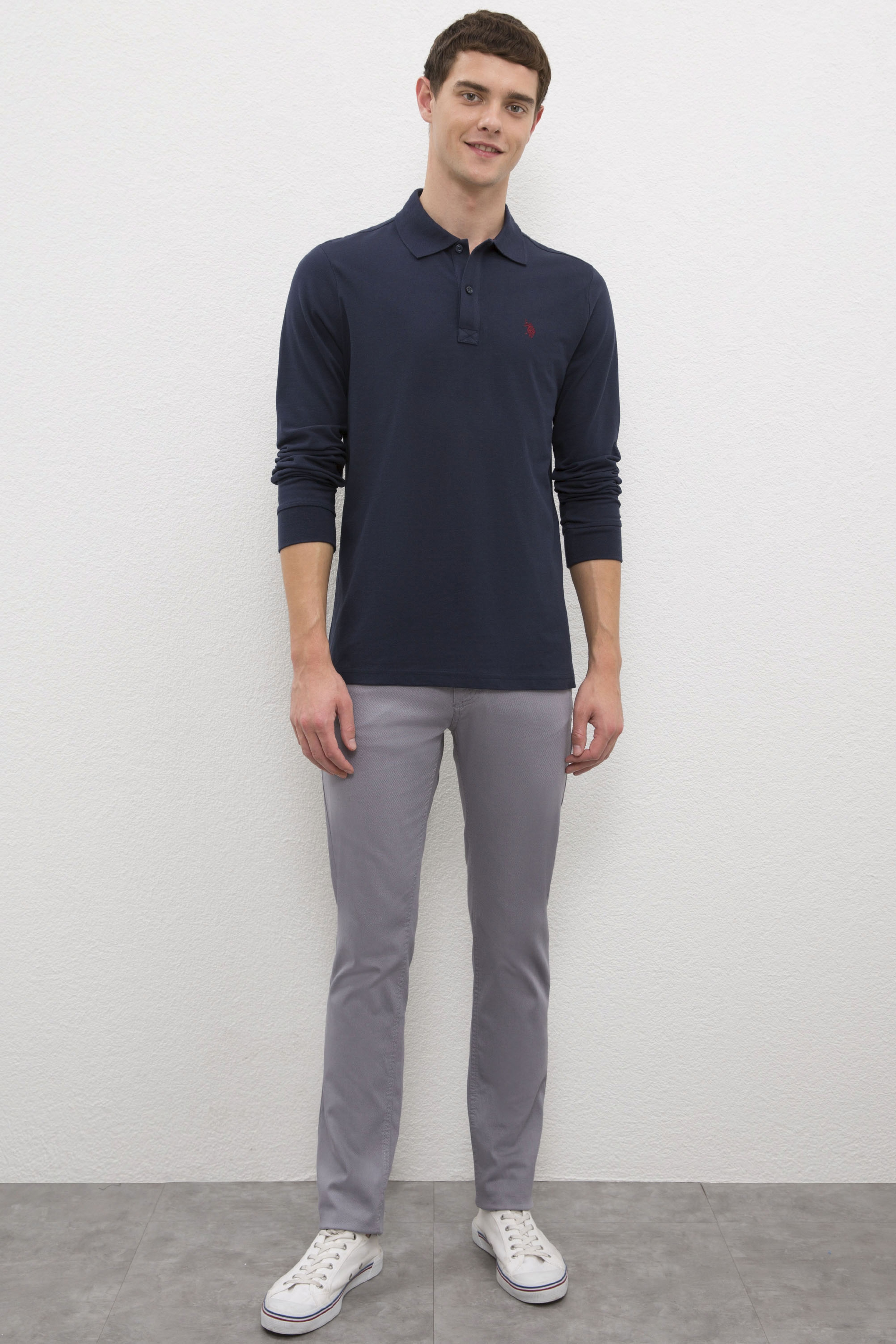 Erkek Lacivert Basic Sweatshirt - Image 4