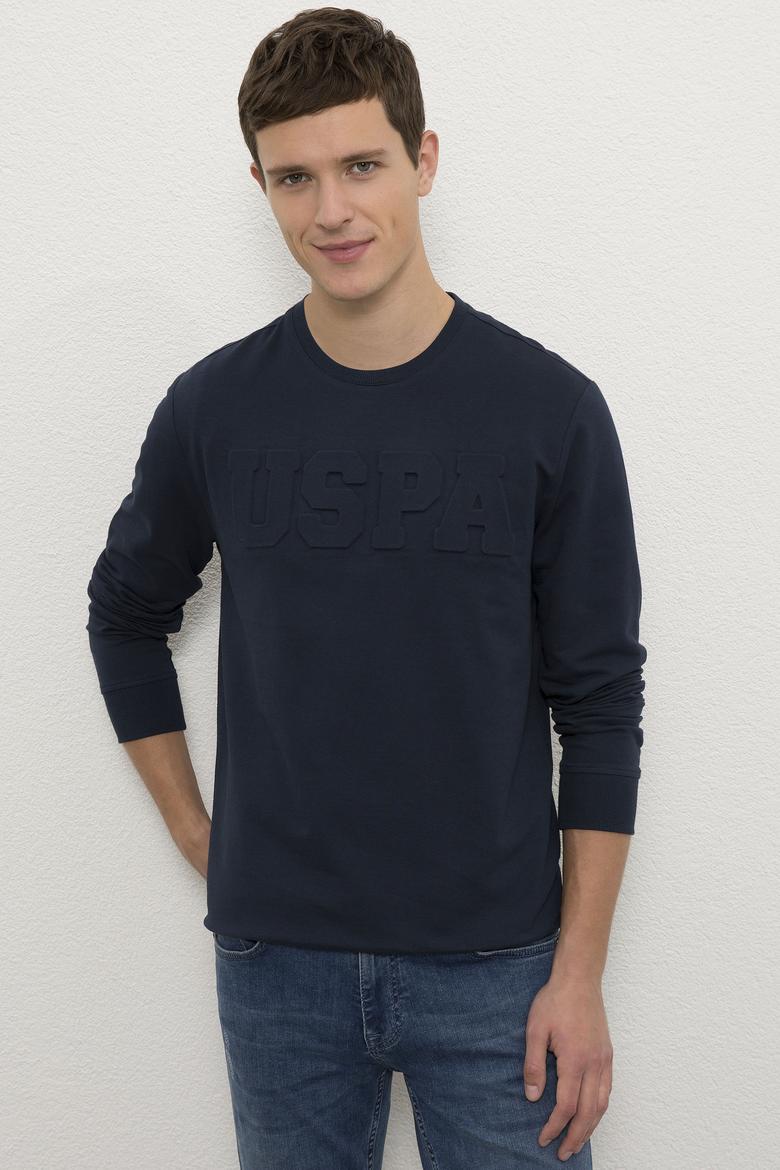 Erkek Lacivert Basic Sweatshirt