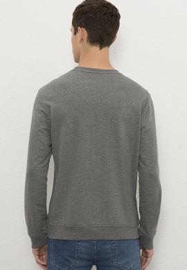 Erkek Antrasit Melanj Basic Sweatshirt - 50225481056