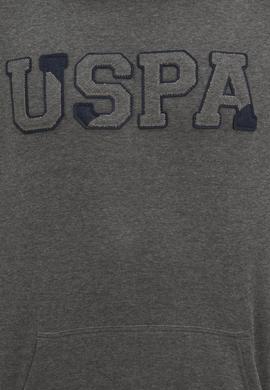 Erkek Antrasit Melanj Kapüşonlu Sweatshirt Basic - 50225500053