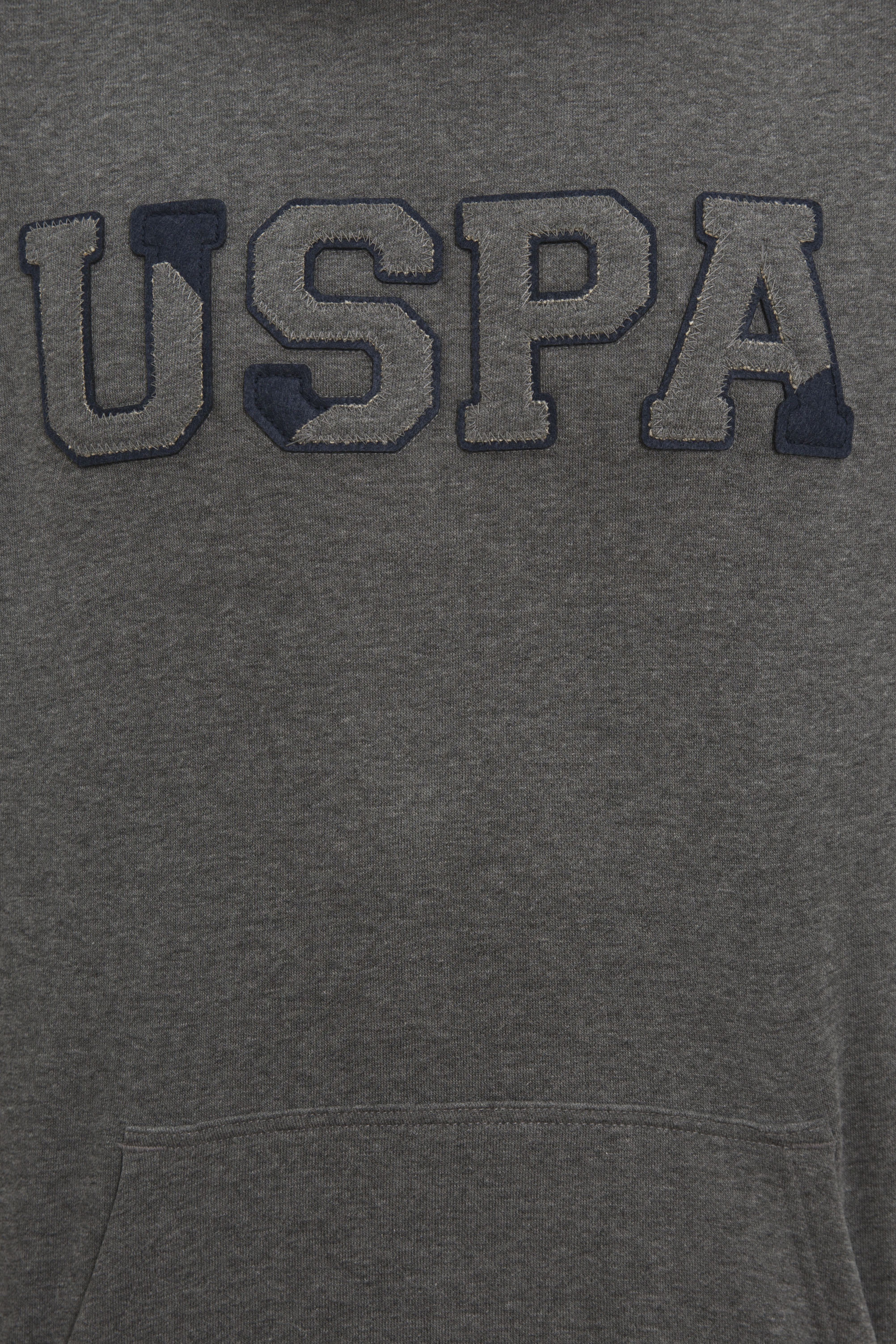 Erkek Antrasit Melanj Kapüşonlu Sweatshirt Basic