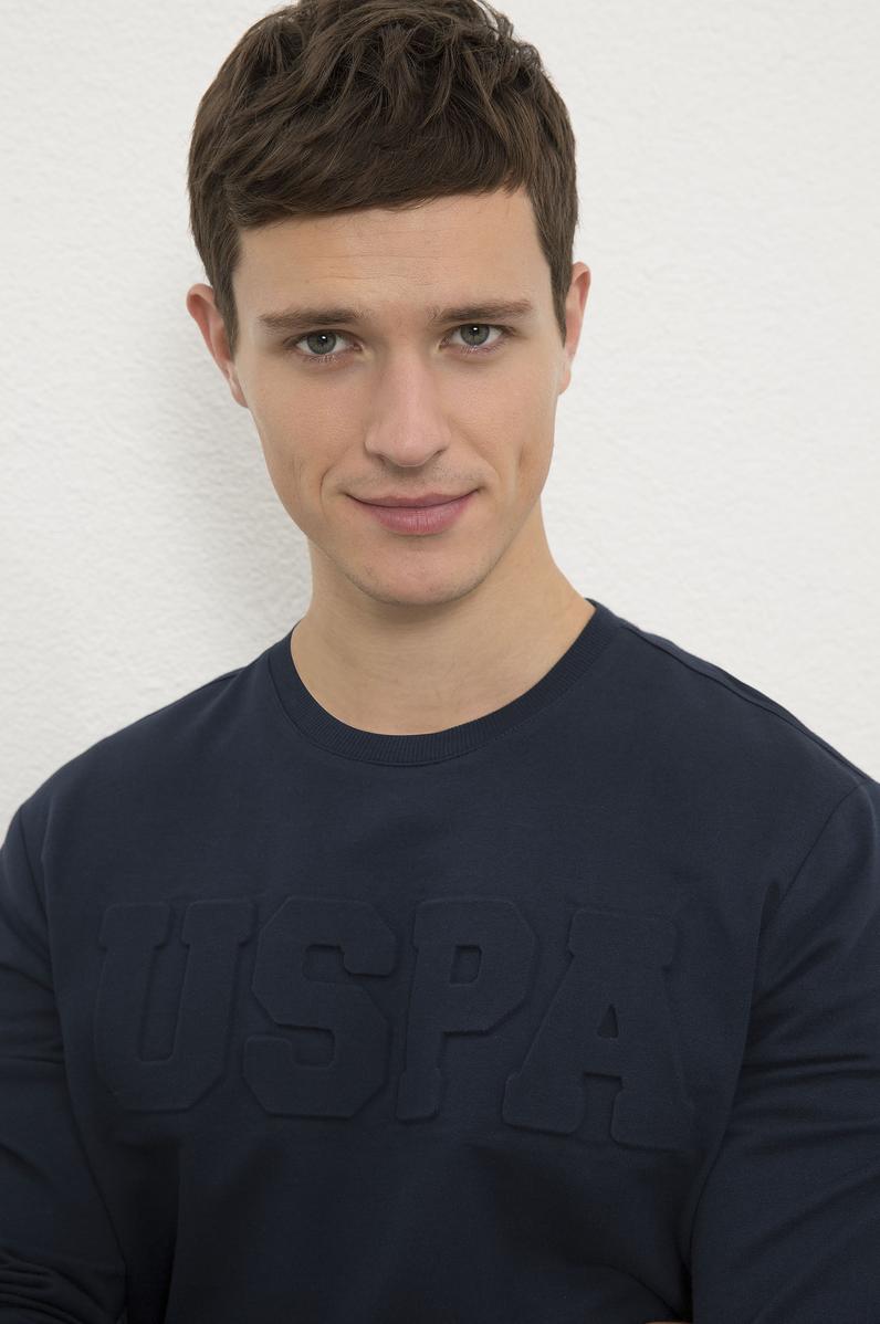 Erkek Lacivert Basic Sweatshirt