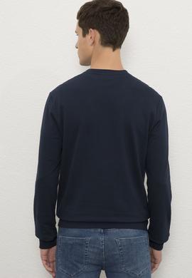 Erkek Lacivert Basic Sweatshirt - 50225481026