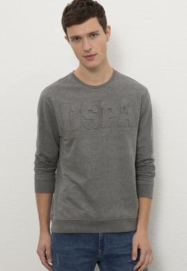 Erkek Antrasit Melanj Basic Sweatshirt - 50225481056