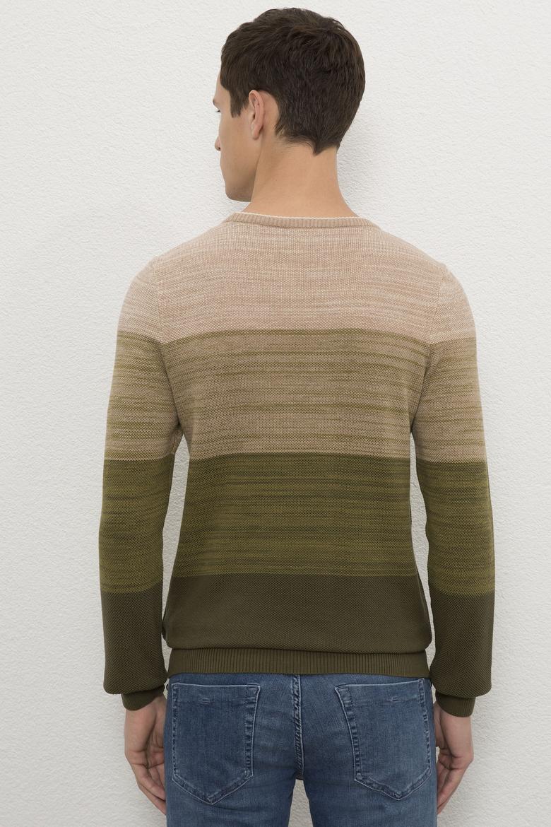 Erkek Haki Bisiklet Yaka Triko Kazak - 50223891038