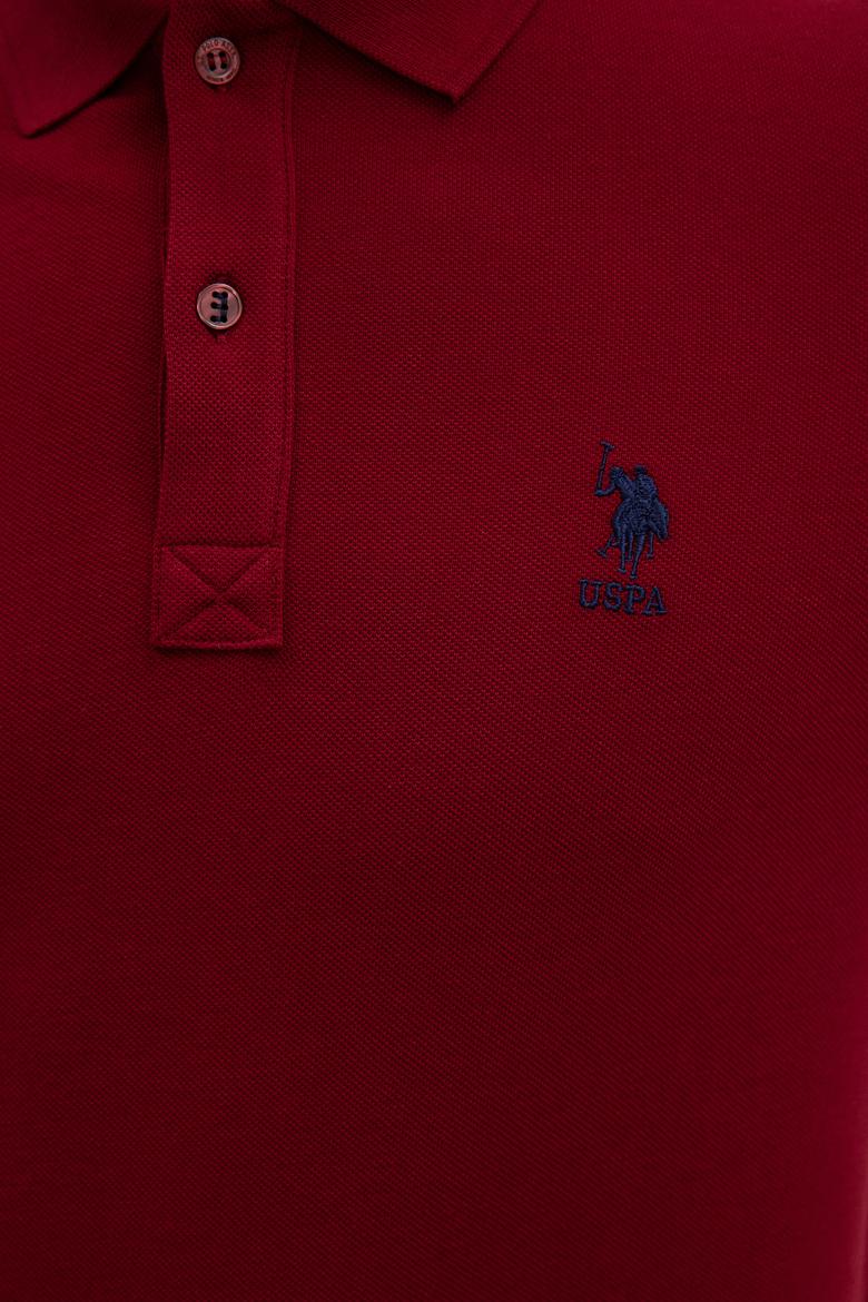 Erkek Plum Polo Yaka Basic T-Shirt - 50222632409