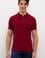 Erkek Plum Polo Yaka Basic T-Shirt
