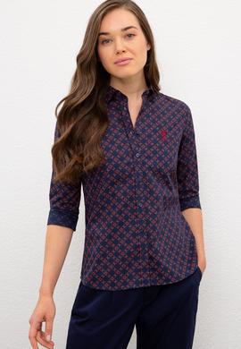 Kadın Lacivert Uzun Kollu Gömlek - 50226426002