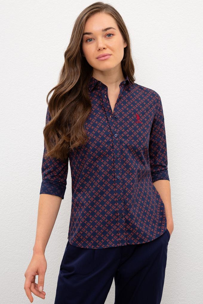 Kadın Lacivert Uzun Kollu Gömlek